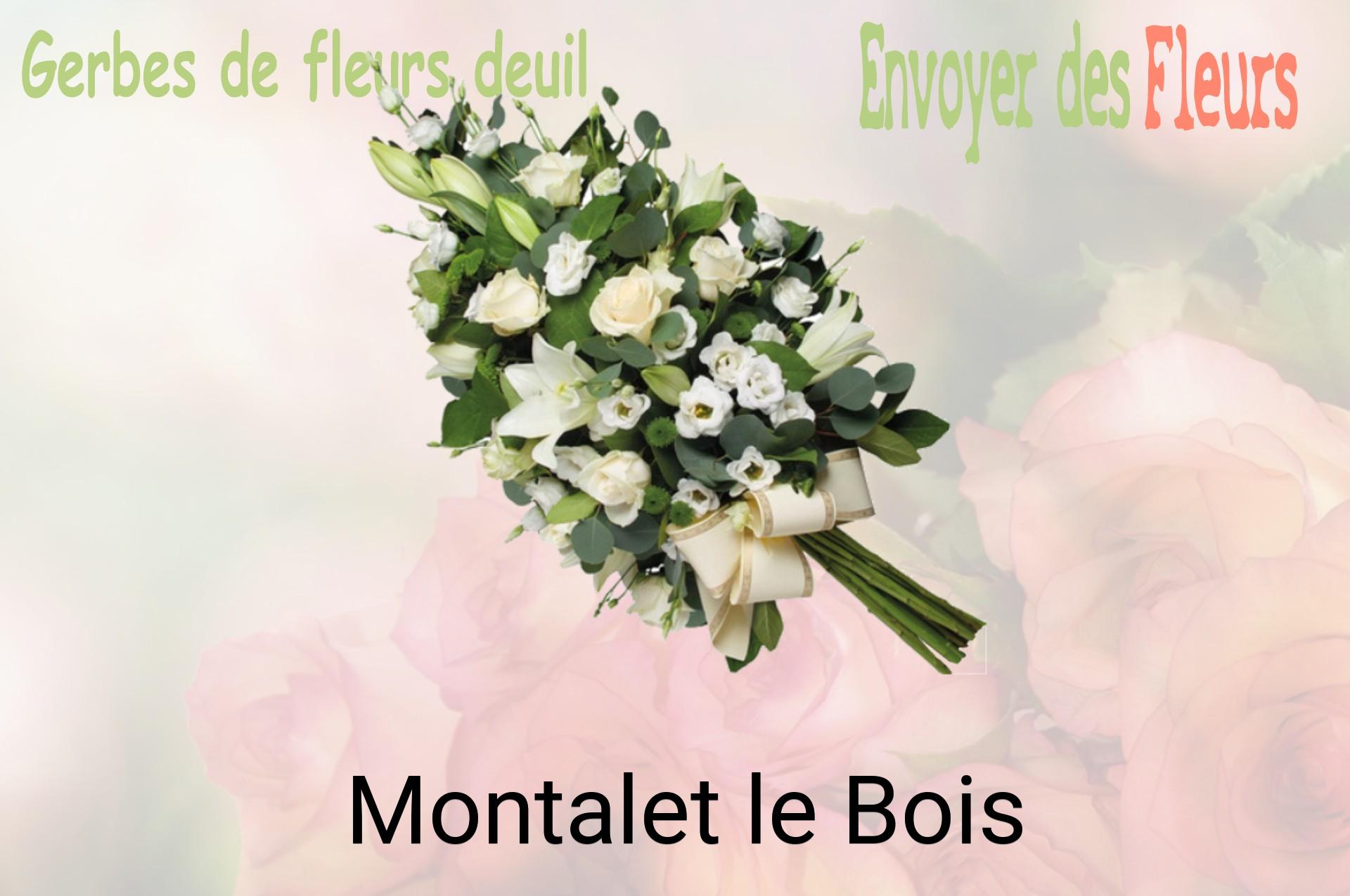 Gerbe de fleurs de deuil livrée à Montalet-le-Bois